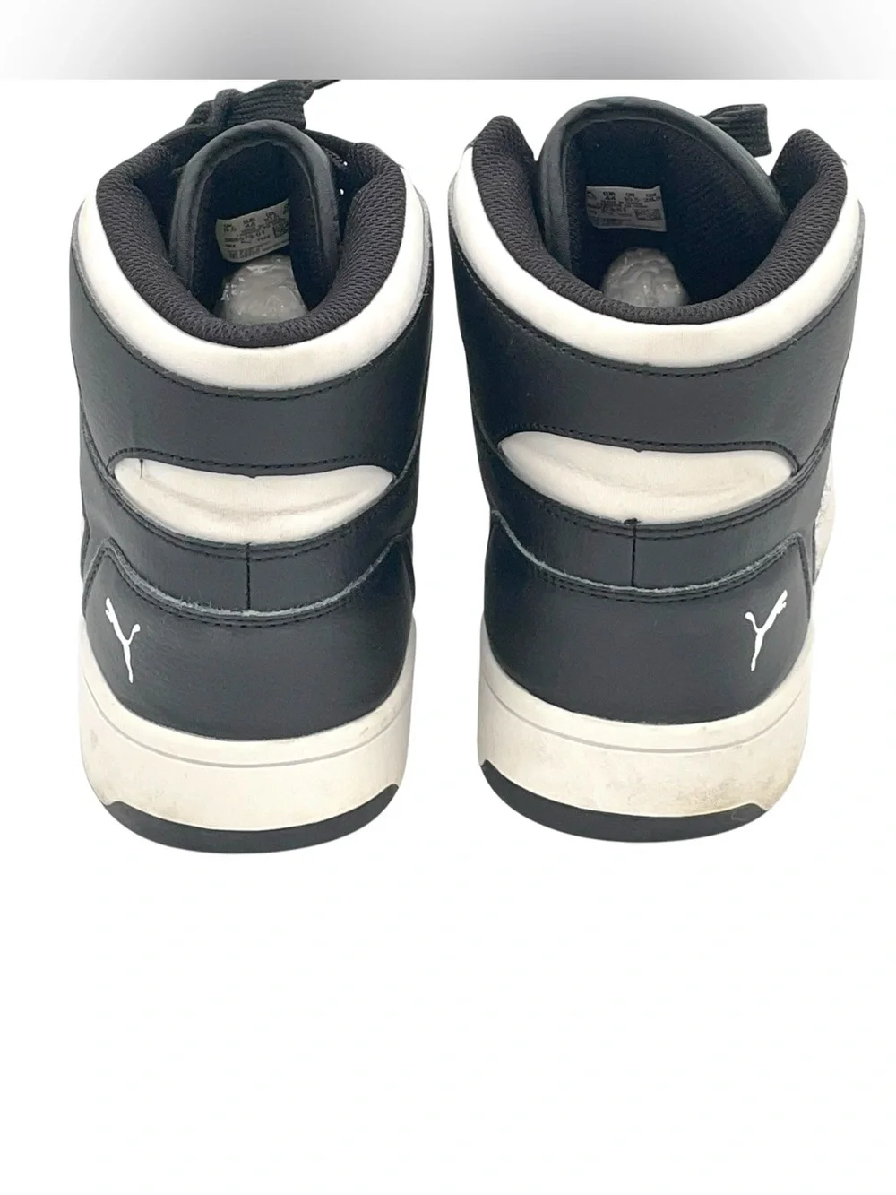 Puma Rebound LayUp Mid Black White Sneakers Men’s 10.5